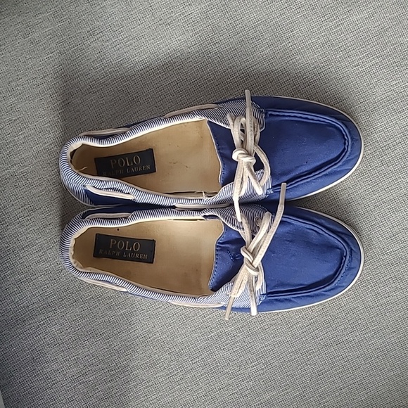 Ralph Lauren Polo Blue & White Loafers - Picture 2 of 4